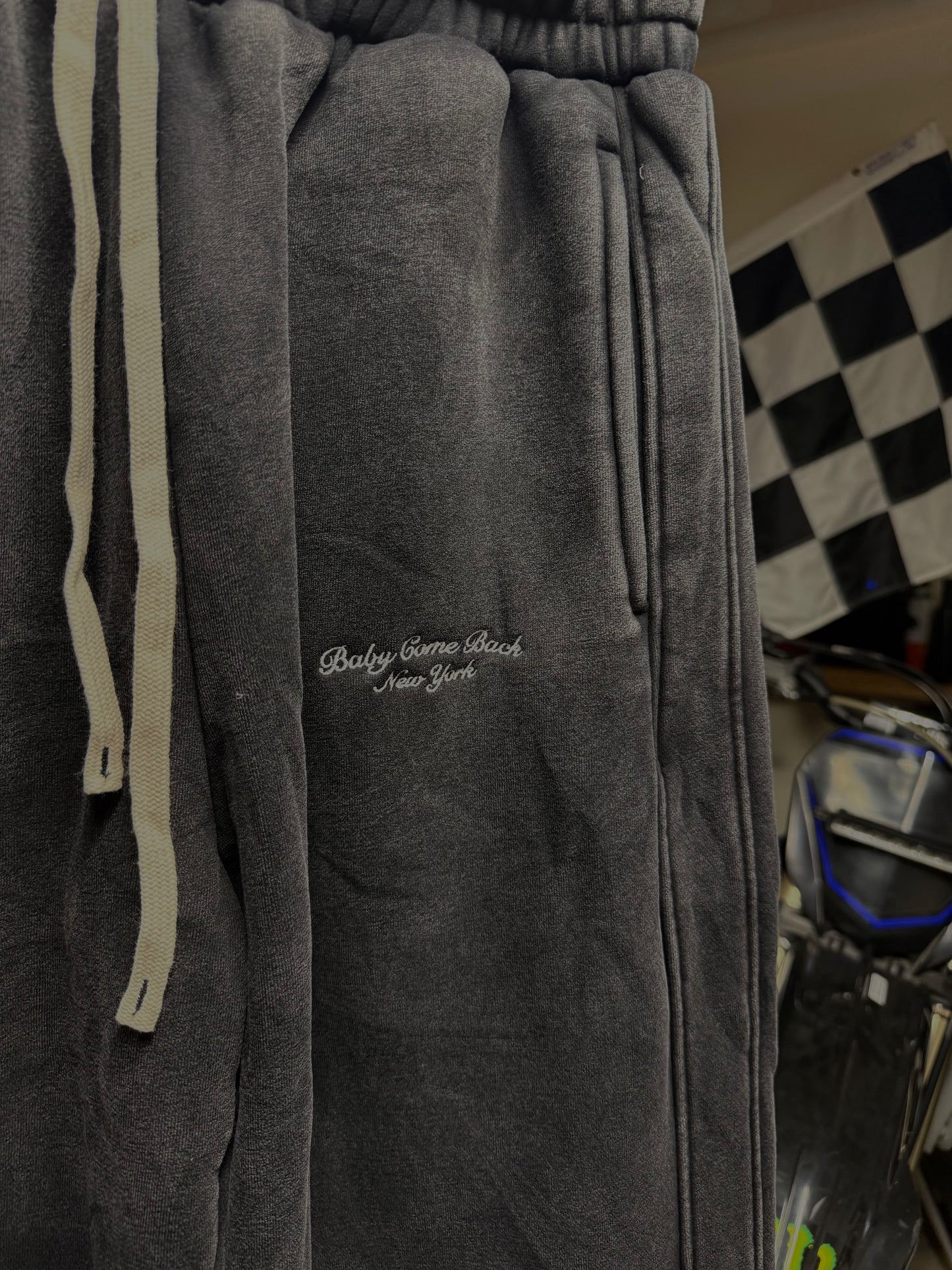 Black Embroidered Acid Wash CD Suit