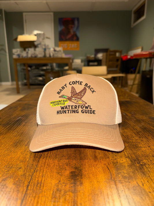 Beige Waterfowl Hunting Trucker Hat